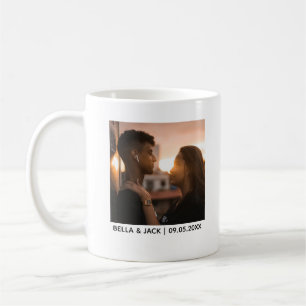 Taza De Café Diseño de boda personalizado con foto de pareja