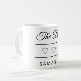 Taza De Café Diseño de boda personalizado de la novia