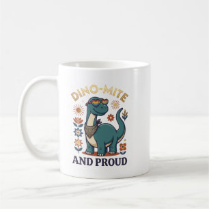Taza De Café Diseño de broma divertida de dinosaurio Dino-Mite 