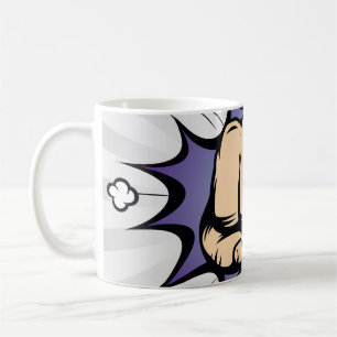 Taza De Café Diseño de burbujas cómicas de arte pop. Ilustracio