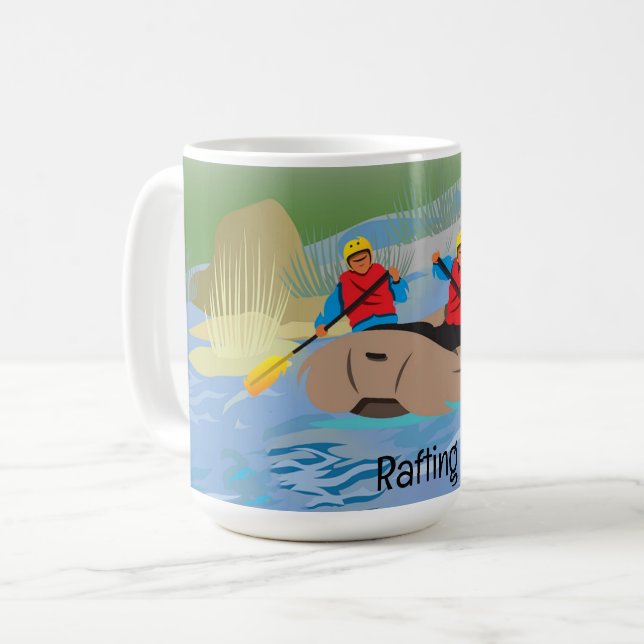 Taza De Café Diseño de café Mug para el Rafting del Río Blanco (Anverso izquierdo)