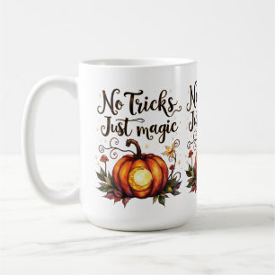 Taza De Café Diseño de calabaza de Halloween sin trucos solo ma