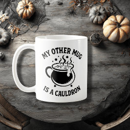 Taza De Café Diseño de caldero negro de brujería - Crecimiento