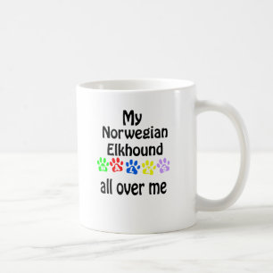 Taza De Café Diseño de caminatas de elkhound noruego