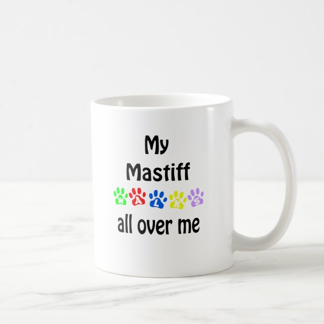 Taza De Café Diseño de caminatas de mastiff (Derecha)