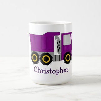 Taza De Café Diseño de camiones morados personalizado