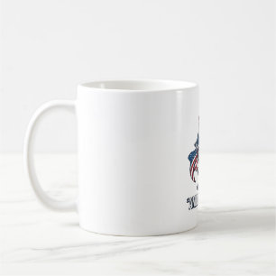 Taza De Café Diseño de camiseta blanca Patriótico T-Rex Amerisa