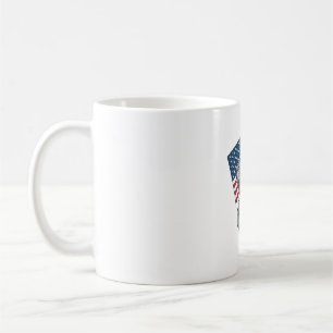 Taza De Café Diseño de camiseta con bandera de koala patriótico