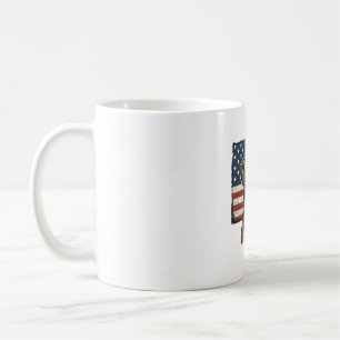 Taza De Café Diseño de camiseta con bandera de perro boxer patr