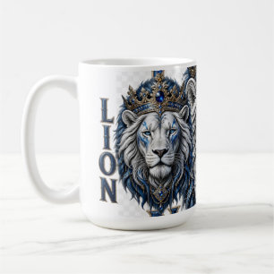 Taza De Café Diseño de camiseta Corona de León Real – Rey de la