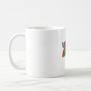 Taza De Café Diseño de camiseta de corazón de arcoíris vintage 