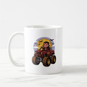 Taza De Café Diseño de camiseta de Halloween de camión monstruo