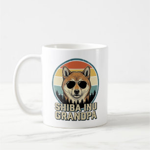 Taza De Café Diseño de camiseta de perro abuelo Shiba Inu Vinta