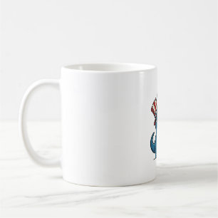Taza De Café Diseño de camiseta divertida patriótica T-Rex fueg