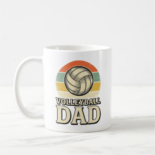 Taza De Café Diseño de camiseta retro de papá de voleibol vinta