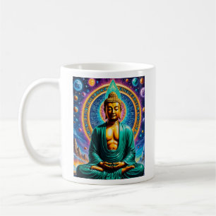 Taza De Café Diseño de camiseta T del Universo Radiant Cosmic B