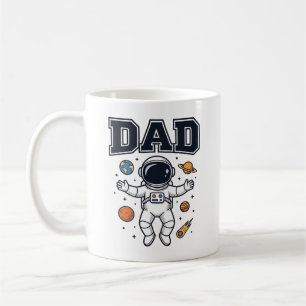 Taza De Café Diseño de camiseta vectorial de astronauta padre_1