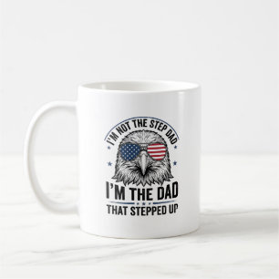 Taza De Café Diseño de camiseta vintage de águila para padrastr