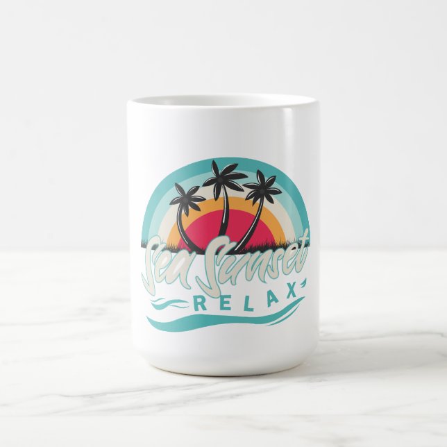 Taza De Café Diseño de camisetas con inclinación de mar (Centro)