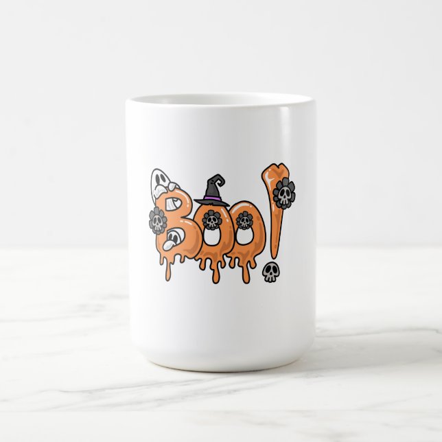 Taza De Café Diseño de camisetas de Halloween, diseño gráfico d (Centro)
