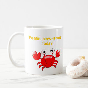 Taza De Café Diseño de cangrejo lindo y gracioso para los amant