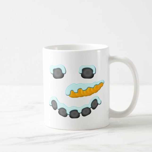 Taza De Café Diseño de cara de Snowman (Derecha)