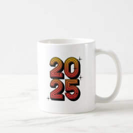 Taza De Café Diseño de celebración retro 2025