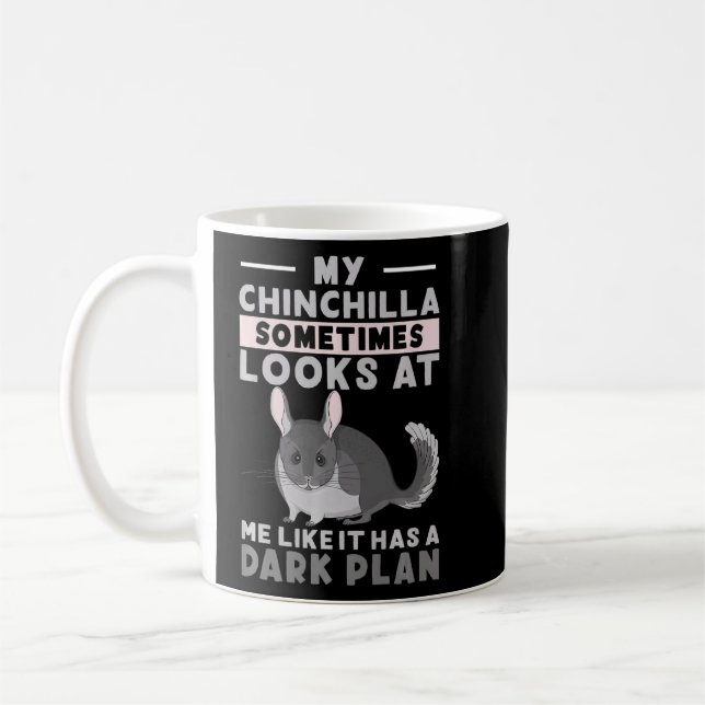 Taza De Café Diseño De Chinchilla Para Un Amante Roedor (Izquierda)