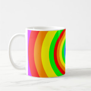 Taza De Café Diseño de Círculo de Arcoíris-40686