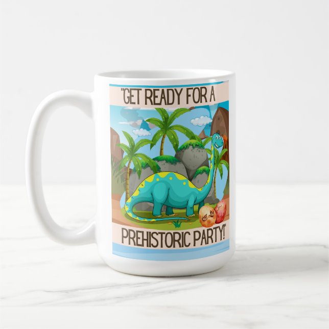 TAZA DE CAFÉ DISEÑO DE CITA DE DINOSAUR (Izquierda)