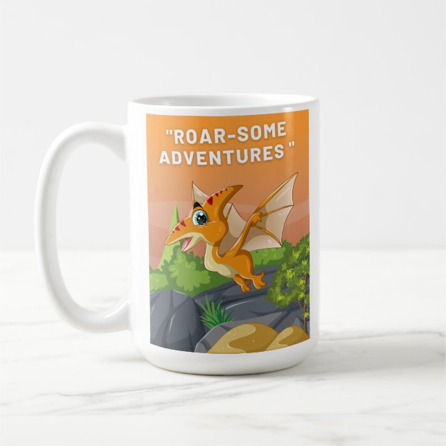 TAZA DE CAFÉ DISEÑO DE CITA DE DINOSAUR (Izquierda)