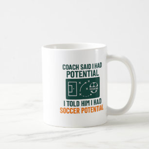 Taza De Café Diseño de cita de entrenador de pizarra de potenci