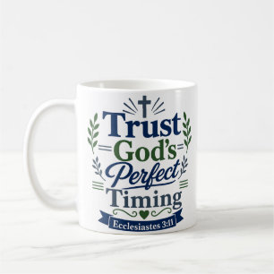 Taza De Café Diseño de cita de las Escrituras sobre la confianz