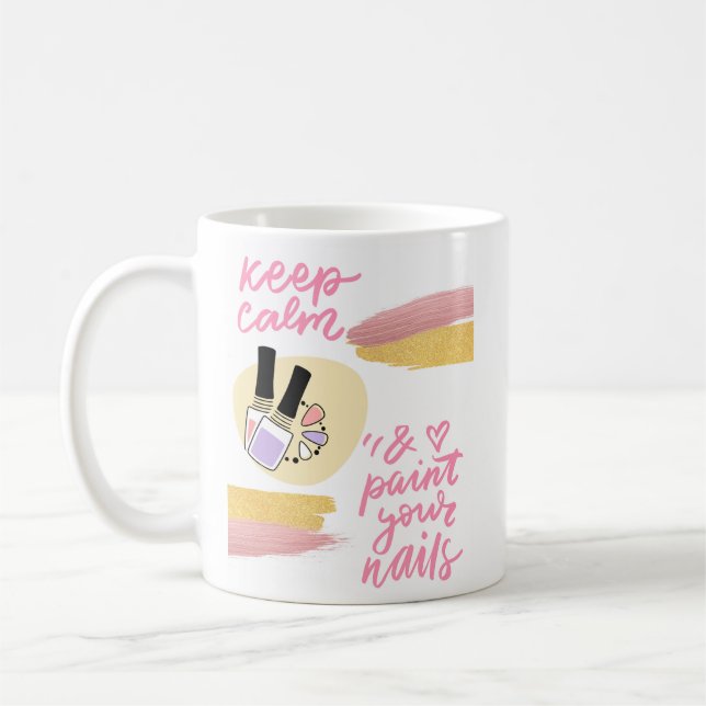 TAZA DE CAFÉ DISEÑO DE CITA DE NAILS (Izquierda)