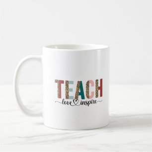 Taza De Café Diseño de citas de leopardo colorido