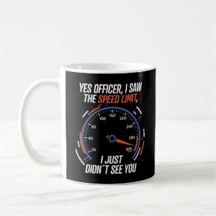 Taza De Café Diseño de coche con límite de velocidad humorístic