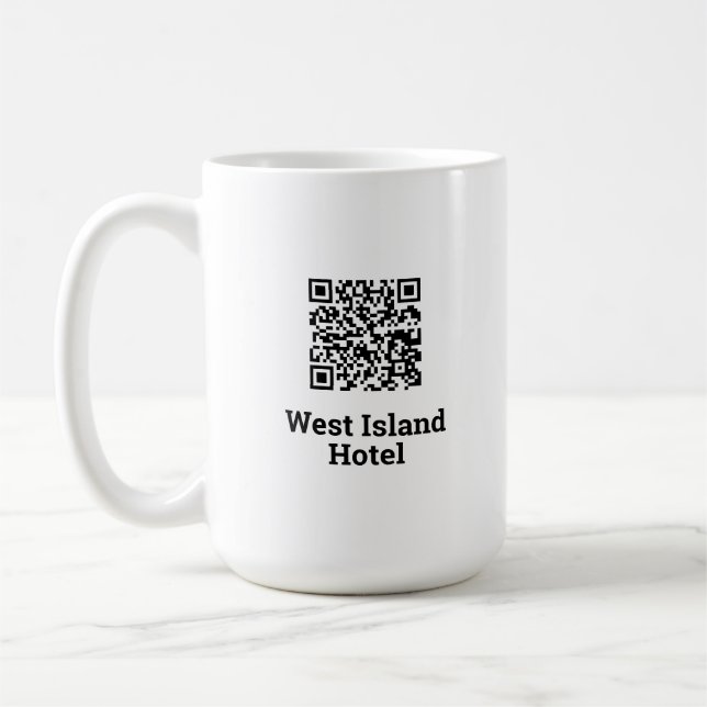 Taza De Café Diseño de código QR de Hotel (Izquierda)