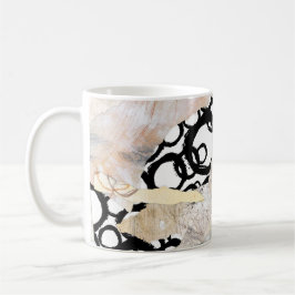 Taza De Café Diseño de Collage Abstracto Elegante Neutral
