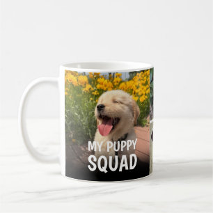 Taza De Café Diseño de Collage de Fotos de Escuadrón de Cachorr