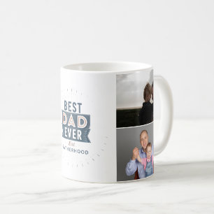 Taza De Café Diseño de collage de fotos del mejor padre del mun