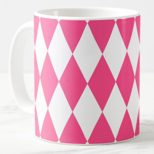 Taza De Café Diseño de comprobadores de diamantes de Harlequin