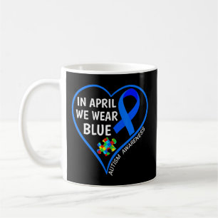 Taza De Café Diseño de conciencia del autismo con cinta de auti