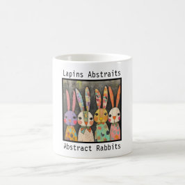 Taza De Café Diseño de conejos abstractos