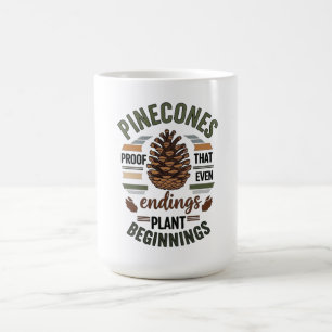 Taza De Café Diseño de cono de pino - La Promesa Evergreen