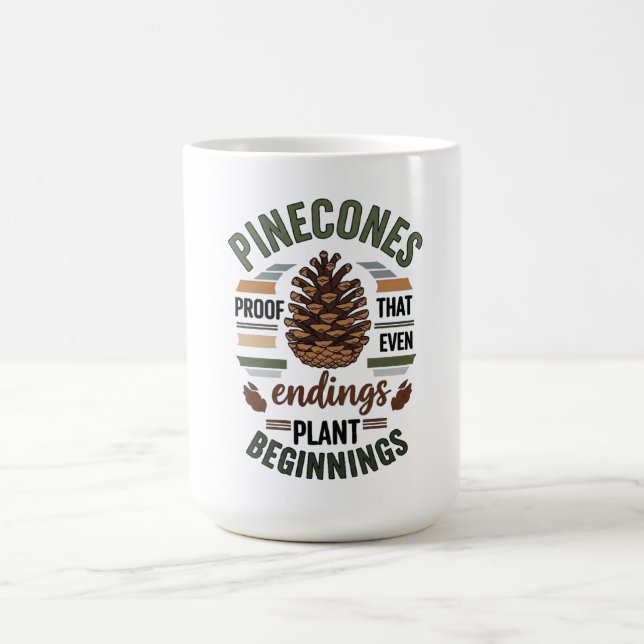 Taza De Café Diseño de cono de pino - La Promesa Evergreen (Centro)