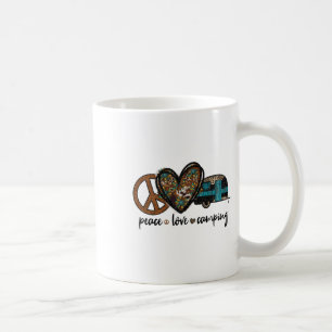 Taza De Café Diseño de corazón con signo de paz de leopardo par