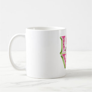 Taza De Café Diseño de corazón de amor de sandía linda