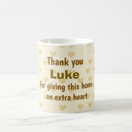 Taza De Café Diseño de corazón personalizado Gracias