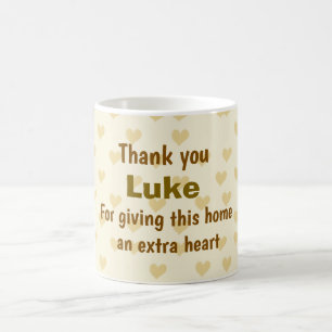 Taza De Café Diseño de corazón personalizado Gracias