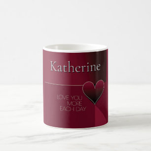 Taza De Café Diseño de corazón personalizado Te Amo Más Cada Dí